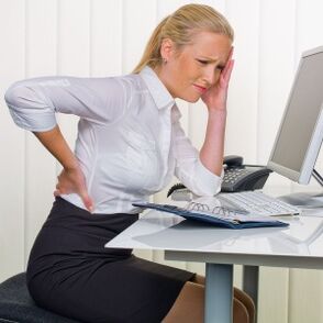 lumbar osteochondrosis during sedentary work