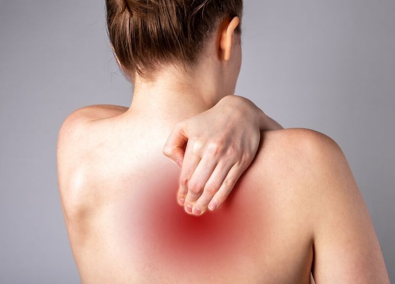 back pain under the shoulder blade