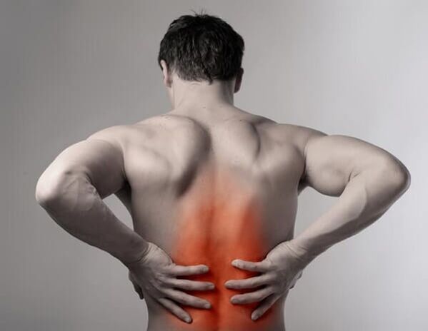 back pain due to spinal osteochondrosis