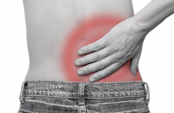 lower back pain due to spinal osteochondrosis